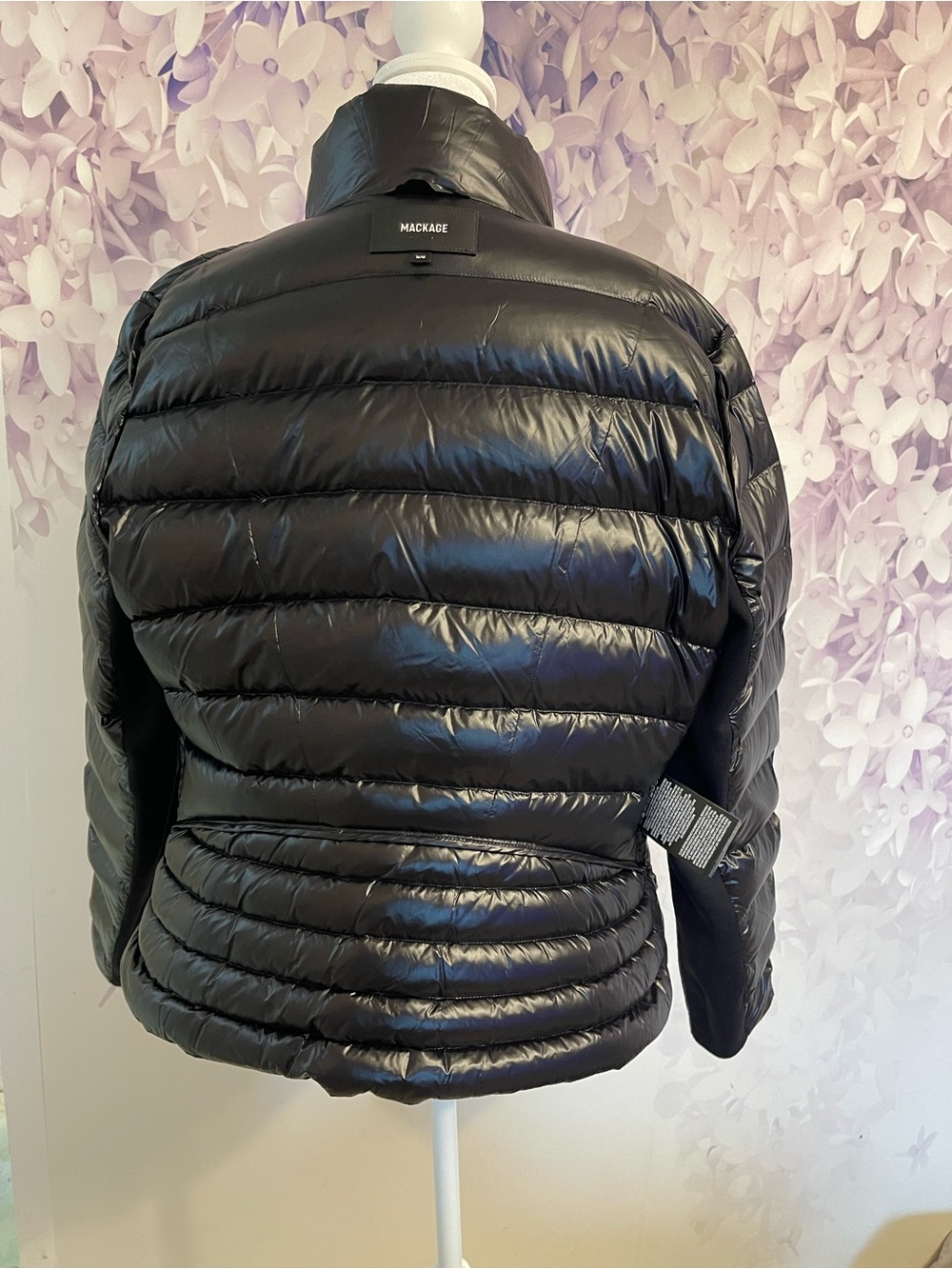 Mackage Black Floral Quilted Puffer Jacket - Picture 5 of 14